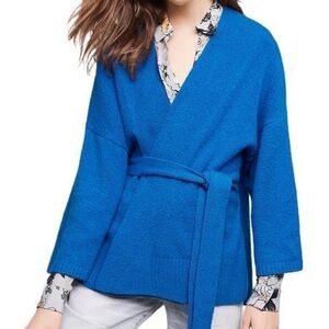Anthropologie blue kimono wrap sweater
